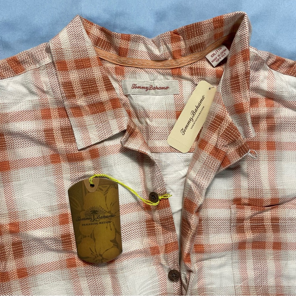 Tommy Bahama Silk Short Sleeve Button Upsize 2XL